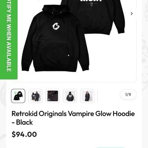 Retrokid Originals Vampire Glow Hoodie - Black